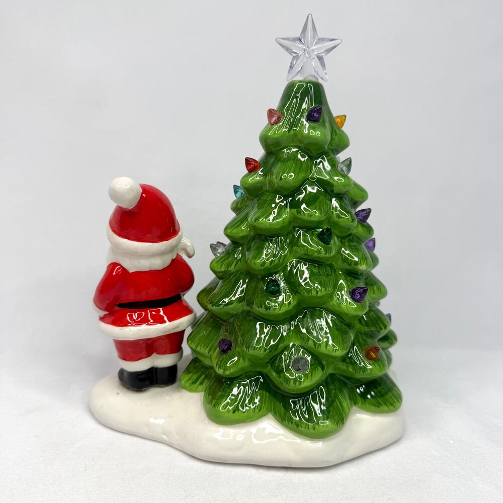 Midwest Gift Light Up Vintage Style Santa and Tree Decor - Picture 2 of 4